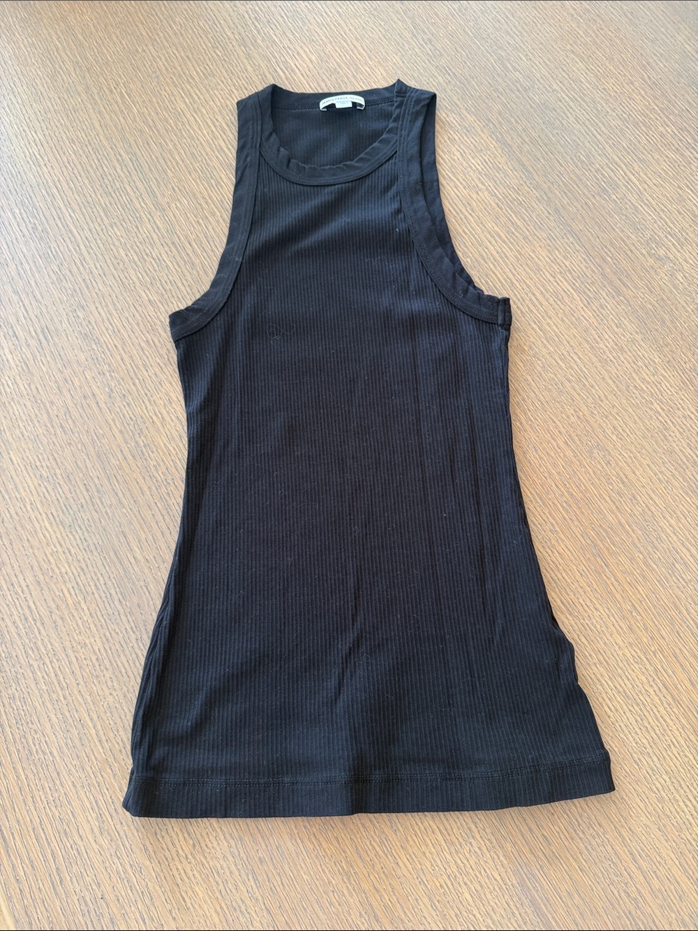 James Perse Black Ribbed Racerback Tank
